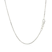 Bids.com 14k White Gold Diamond Cut Cable Link Chain 1.1mm Necklaces