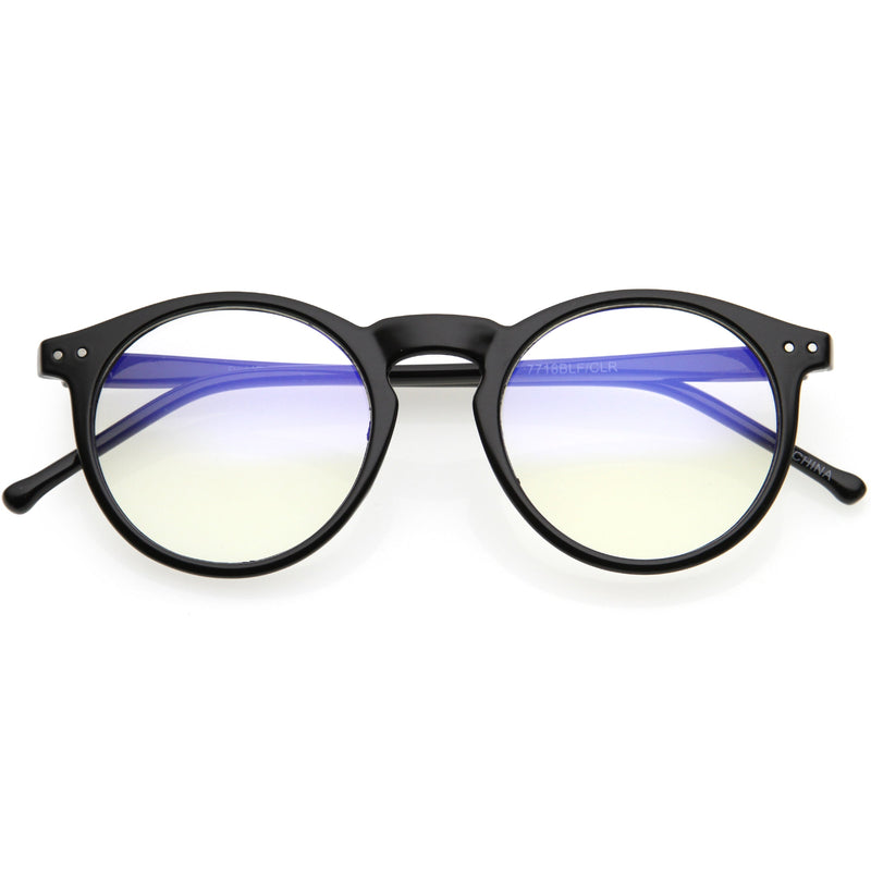 zeroUV Retro P3 Shaped Clear Lens Blue Light Blocking Glasses D158 Glasses