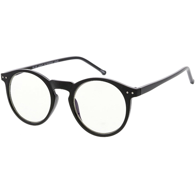 zeroUV Retro P3 Shaped Clear Lens Blue Light Blocking Glasses D158 Glasses