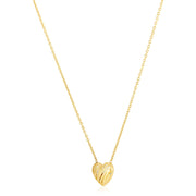 Bids.com 14k Yellow Gold High Polish Scribbles Heart Necklace Necklaces