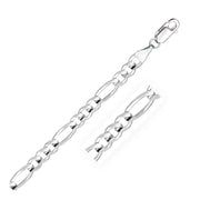 Bids.com 6.0mm 14k White Gold Solid Figaro Chain Necklaces