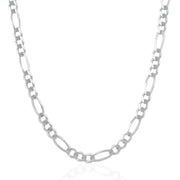 Bids.com 6.0mm 14k White Gold Solid Figaro Chain Necklaces