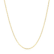 Bids.com 14k Yellow Gold Faceted Cable Link Chain 1.3mm Necklaces