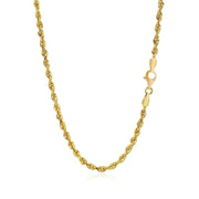 Bids.com 3.0mm 14k Yellow Gold Solid Diamond Cut Rope Chain Necklaces