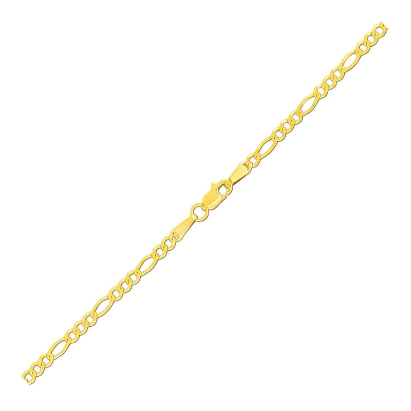 Bids.com 2.8mm 14k Yellow Gold Figaro Anklet Accessories