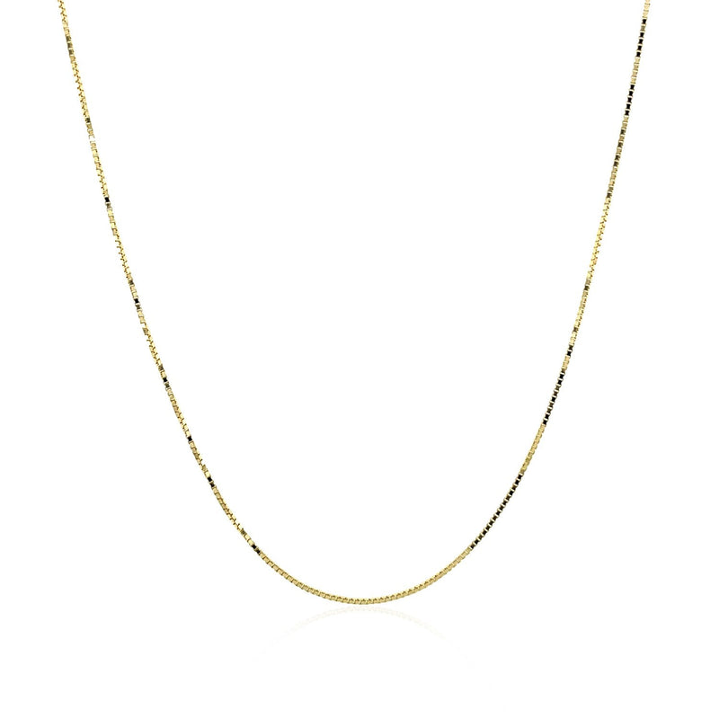 Bids.com 14k Yellow Gold Classic Box Chain 0.6mm Necklaces