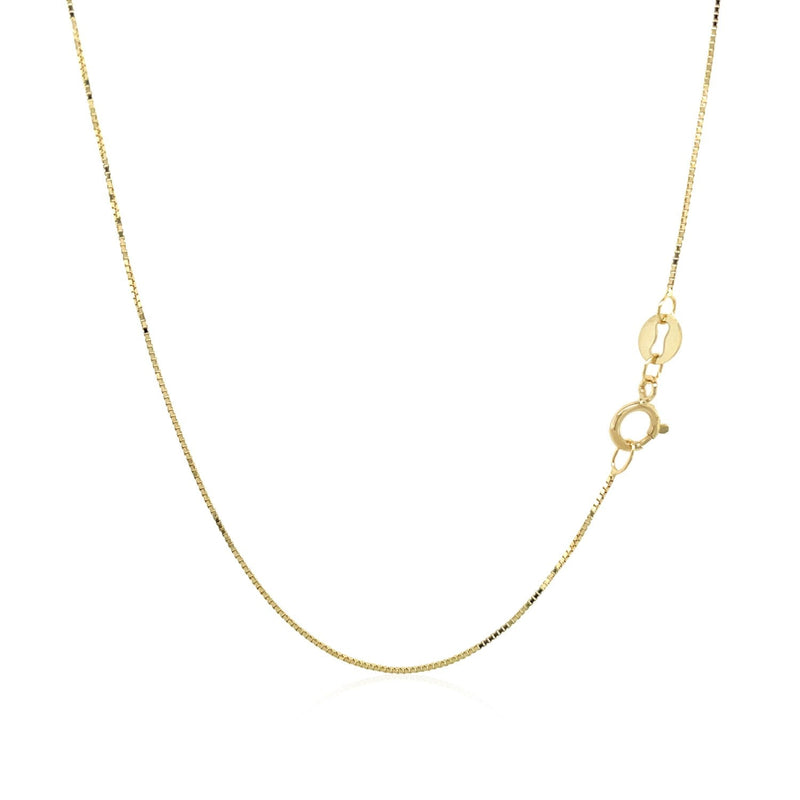 Bids.com 14k Yellow Gold Classic Box Chain 0.6mm Necklaces