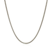 Bids.com Sterling Silver Rhodium Plated Wheat Chain 1.3mm Necklaces