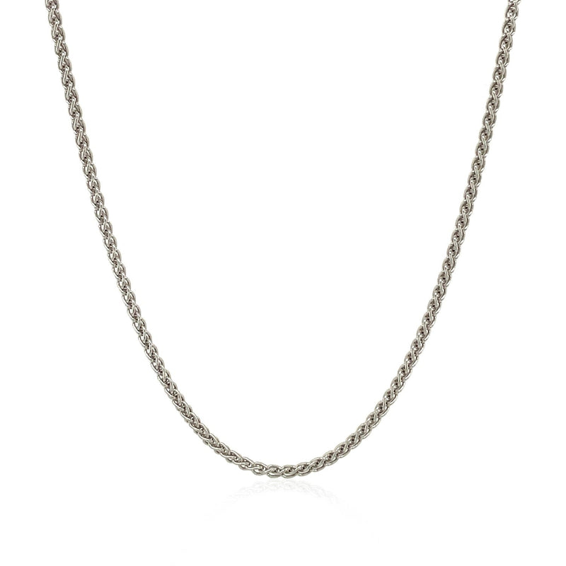 Bids.com Sterling Silver Rhodium Plated Wheat Chain 1.3mm Necklaces
