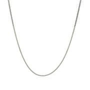 Bids.com 14k White Gold Gourmette Chain 1.0mm Necklaces