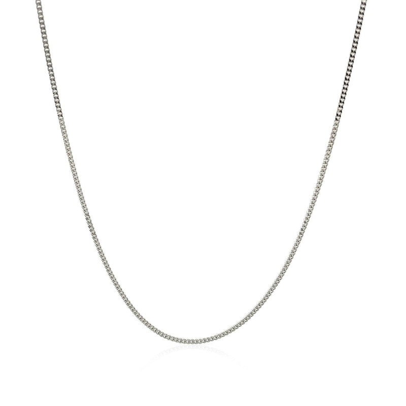Bids.com 14k White Gold Gourmette Chain 1.0mm Necklaces
