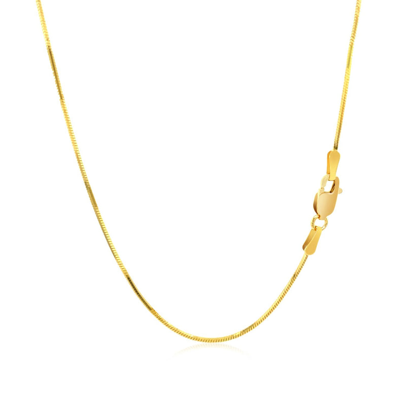 Bids.com 14k Yellow Gold Octagonal Shiny Snake Chain 0.8mm Necklaces