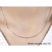 Bids.com 14k Yellow Gold Octagonal Shiny Snake Chain 0.8mm Necklaces