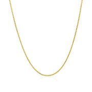Bids.com 14k Yellow Gold Diamond Cut Round Wheat Chain 1.0mm Necklaces