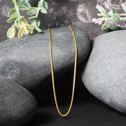 Bids.com 14k Yellow Gold Diamond Cut Round Wheat Chain 1.0mm Necklaces