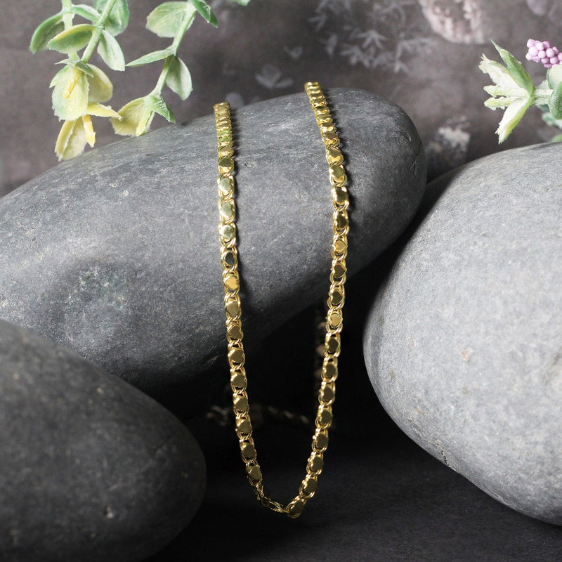 Bids.com 2.9mm 14k Yellow Gold Heart Chain Necklaces