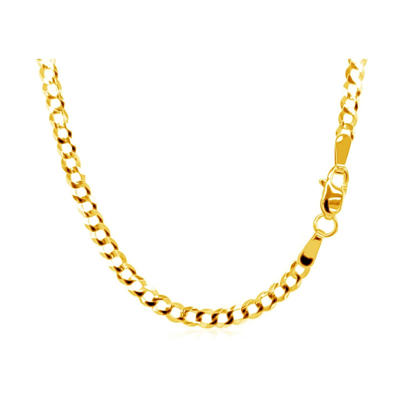 Bids.com 2.4mm 10k Yellow Gold Curb Chain Necklaces