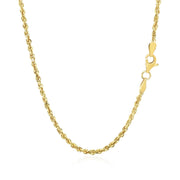 Bids.com 2.25mm 10k Yellow Gold Solid Diamond Cut Rope Chain Necklaces