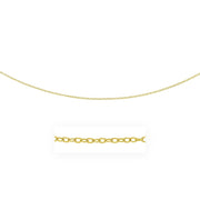 Bids.com 2.5mm 14k Yellow Gold Pendant Chain with Textured Links Necklaces