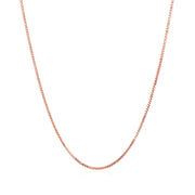 Bids.com 14k Rose Gold Classic Box Chain 0.8mm Necklaces