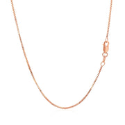 Bids.com 14k Rose Gold Classic Box Chain 0.8mm Necklaces