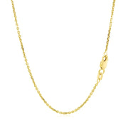 Bids.com 14k Yellow Gold Diamond Cut Cable Link Chain 1.4mm Necklaces