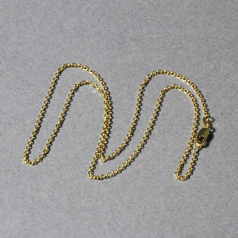 Bids.com 14k Yellow Gold Diamond Cut Cable Link Chain 1.4mm Necklaces
