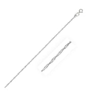 Bids.com 10k White Gold Singapore Chain 1.0mm Necklaces