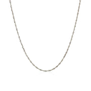 Bids.com 10k White Gold Singapore Chain 1.0mm Necklaces