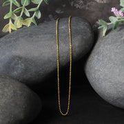 Bids.com 14k Yellow Gold Diamond-Cut Bead Chain 1.0mm Necklaces