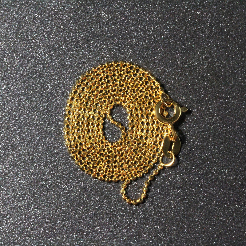 Bids.com 14k Yellow Gold Diamond-Cut Bead Chain 1.0mm Necklaces