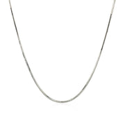 Bids.com Sterling Silver Rhodium Plated Octagonal Snake Chain 1.1mm Necklaces