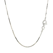 Bids.com Sterling Silver Rhodium Plated Octagonal Snake Chain 1.1mm Necklaces