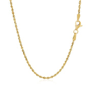 Bids.com 2.0mm 10k Yellow Gold Solid Diamond Cut Rope Chain Necklaces