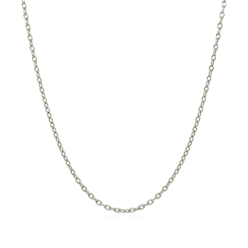 Bids.com 14k White Gold Round Cable Link Chain 1.5mm Necklaces