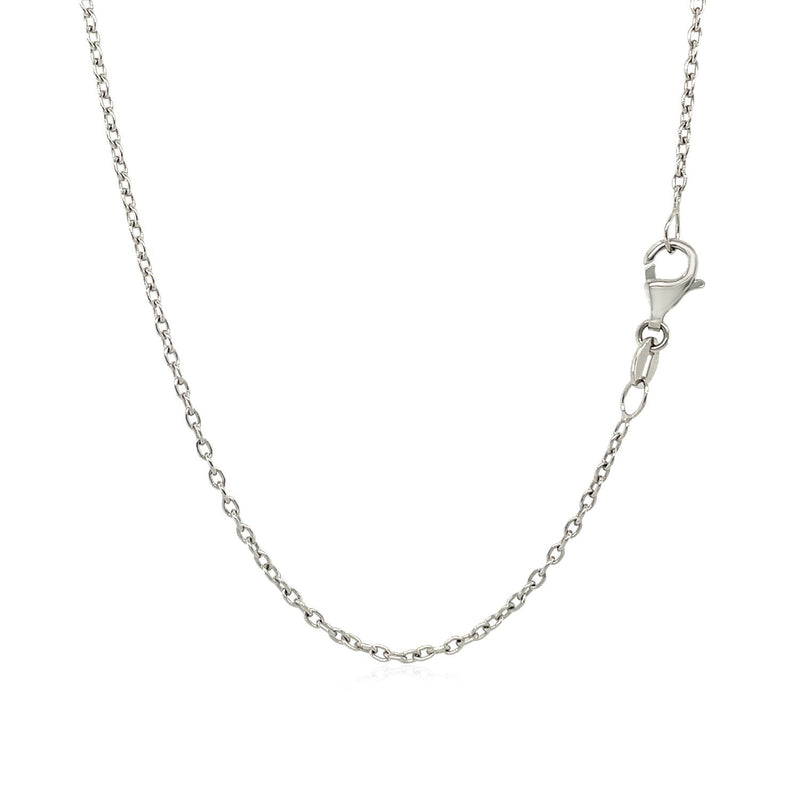 Bids.com 14k White Gold Round Cable Link Chain 1.5mm Necklaces