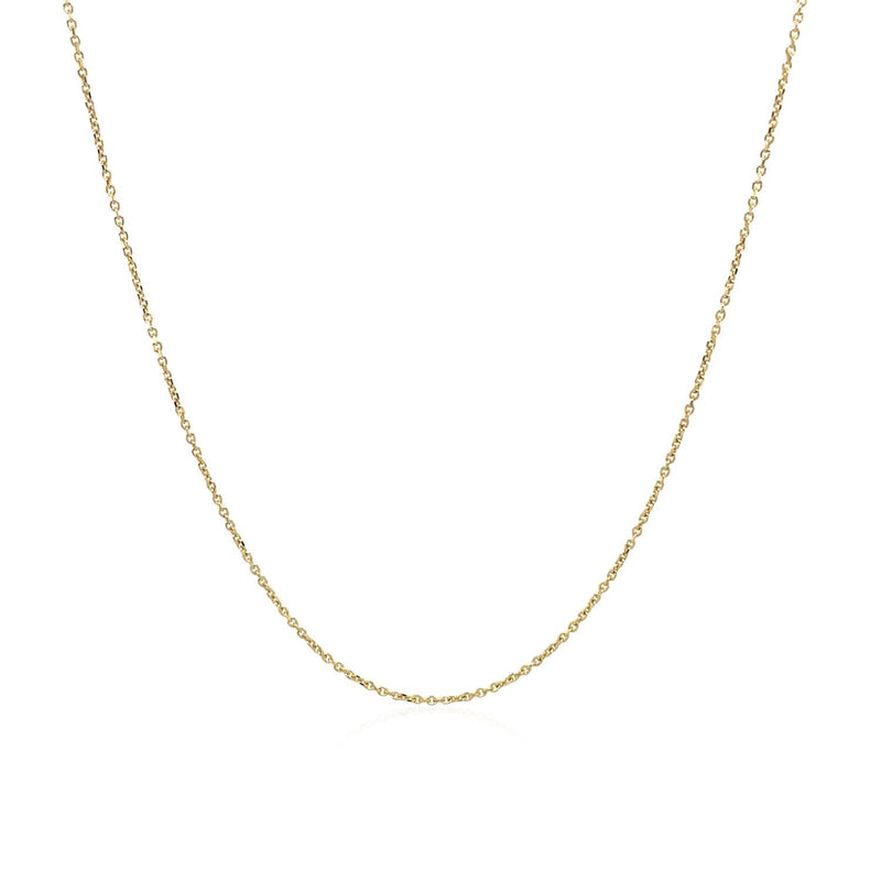 Bids.com 14k Yellow Gold Cable Link Chain 0.5mm Necklaces