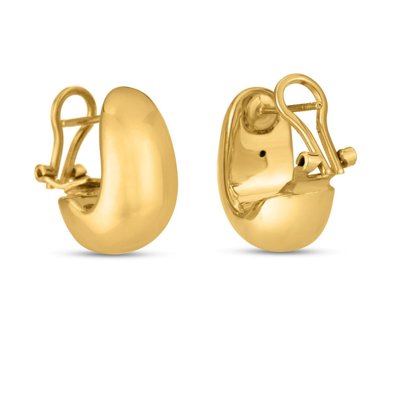 Bids.com 14k Yellow Gold Fancy Omega Hoops Earrings