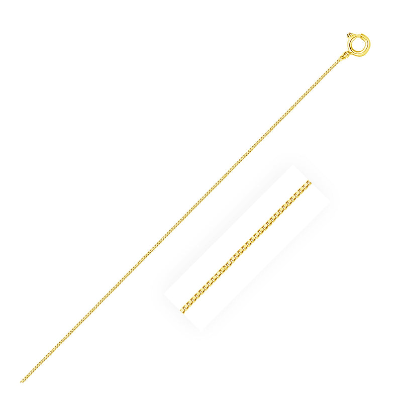 Bids.com 14k Yellow Gold Classic Box Chain 0.45mm Necklaces