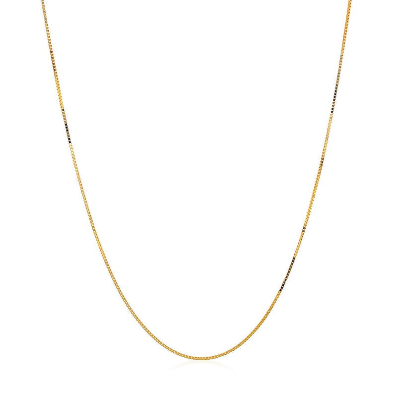 Bids.com 14k Yellow Gold Classic Box Chain 0.45mm Necklaces