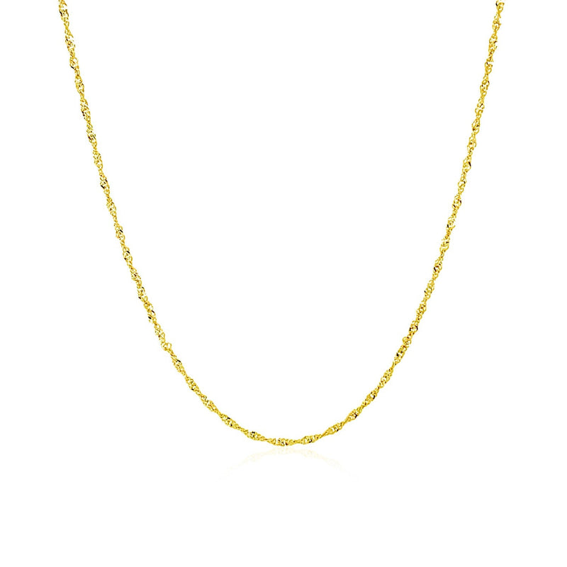 Bids.com 10k Yellow Gold Singapore Chain 1.0mm Necklaces