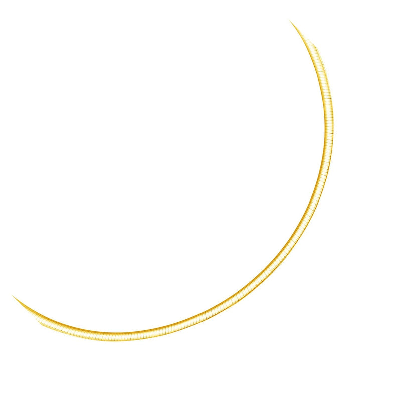 Bids.com 3.0 mm 14k Two Tone Gold Reversible Omega Necklace Necklaces
