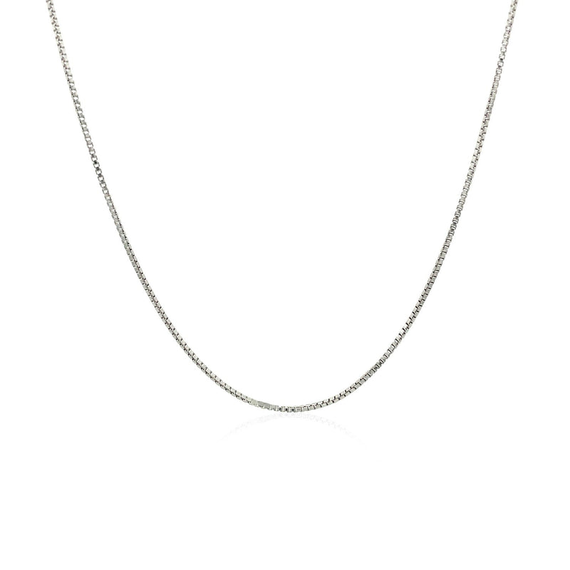 Bids.com Sterling Silver Rhodium Plated Box Chain 0.7mm Necklaces