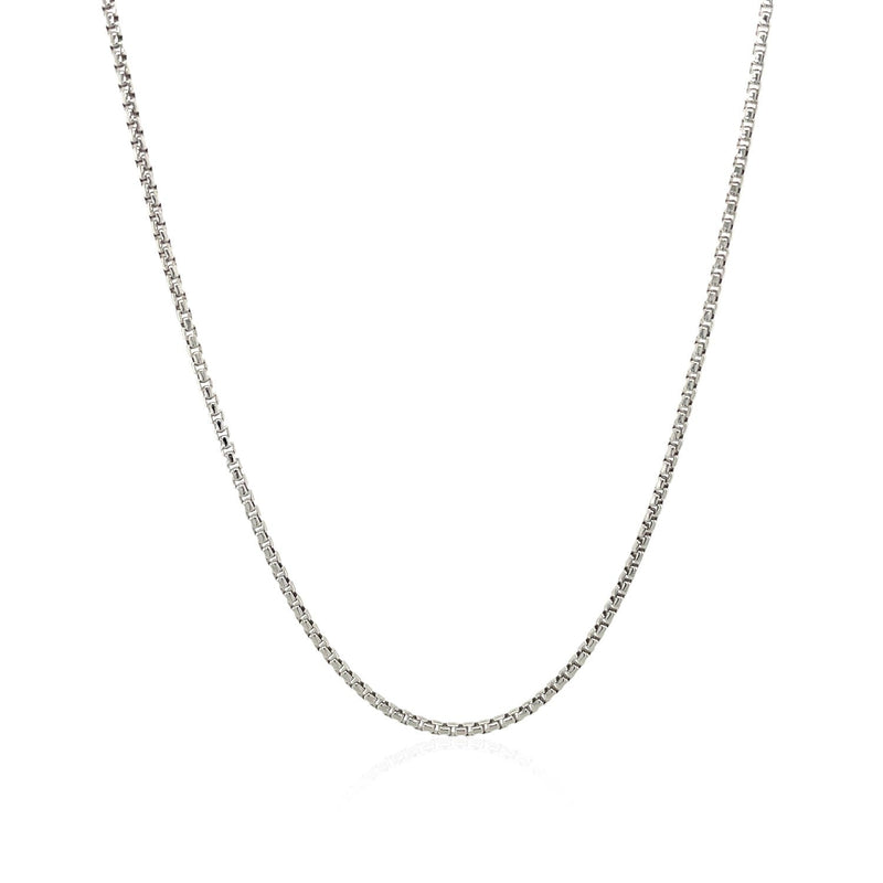 Bids.com 14k White Gold Round Box Chain 1.35 mm Necklaces