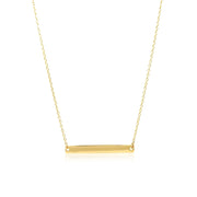 Bids.com 14k Yellow Gold Smooth Flat Horizontal Bar Style Necklace Necklaces