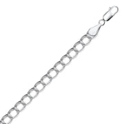 Bids.com Sterling Silver Small Ridged Circular Chain Bracelet with Rhodium Plating Bracelets