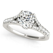 Bids.com 14k White Gold Split Shank Prong Set Diamond Engagement Ring (1 3/8 cttw) Rings