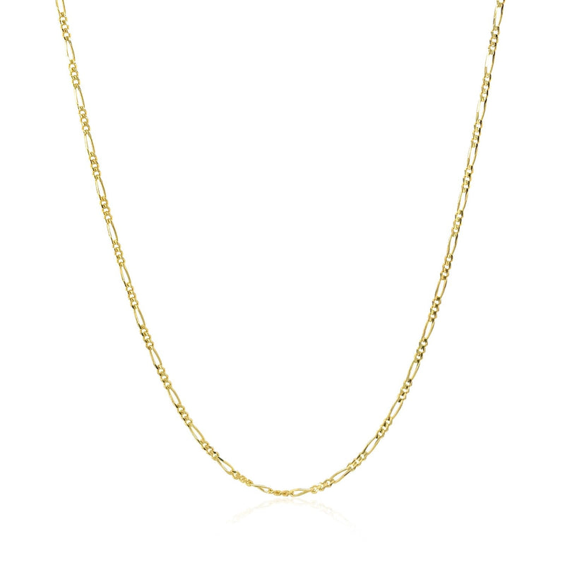 Bids.com 14k Yellow Gold Solid Figaro Chain 1.3mm Necklaces