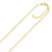 Bids.com 14k Yellow Gold Singapore Style Adjustable Chain (1.40 mm) Necklaces