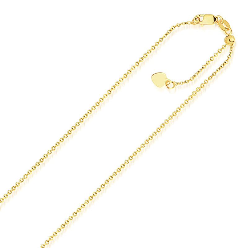 Bids.com 14k Yellow Gold Singapore Style Adjustable Chain (1.40 mm) Necklaces